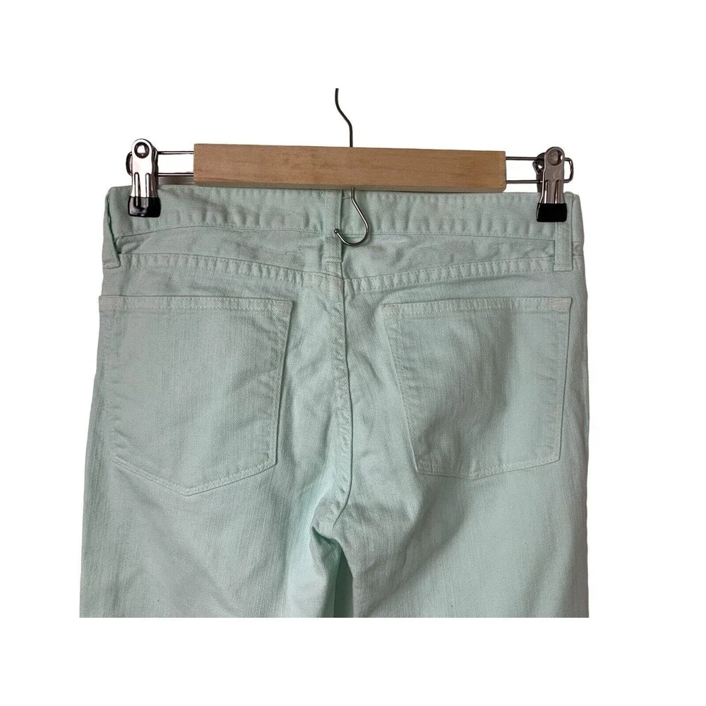 J. Crew Skinny Jeans Women's Size 24 Mint Green Light Denim Ankle Length A2484